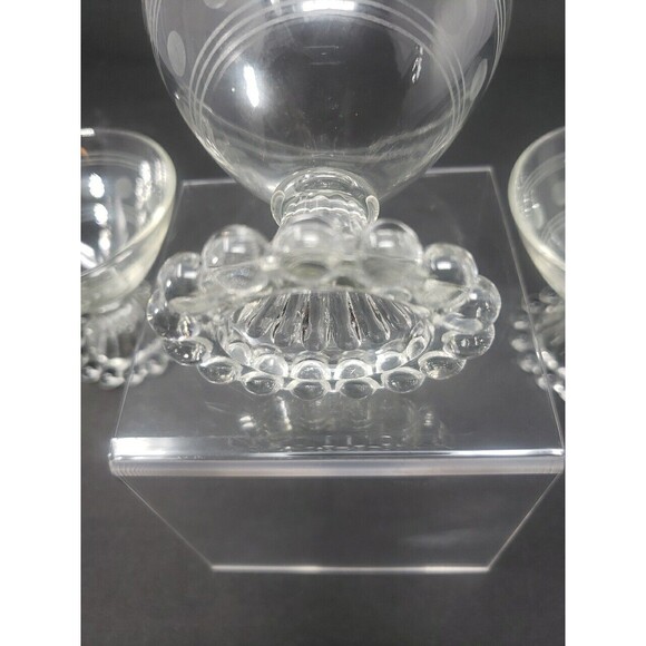 Anchor Hocking Berwick Boopie Champagne Sherbet Footed Etched Design Vintage MCM - Picture 10 of 16